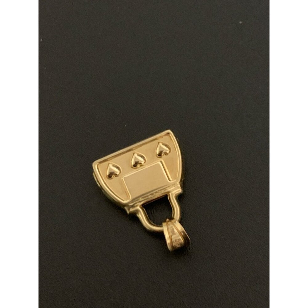 18K Gold Pendant Bag 2.15 grams with Defects Scratches - Picture 11 of 12